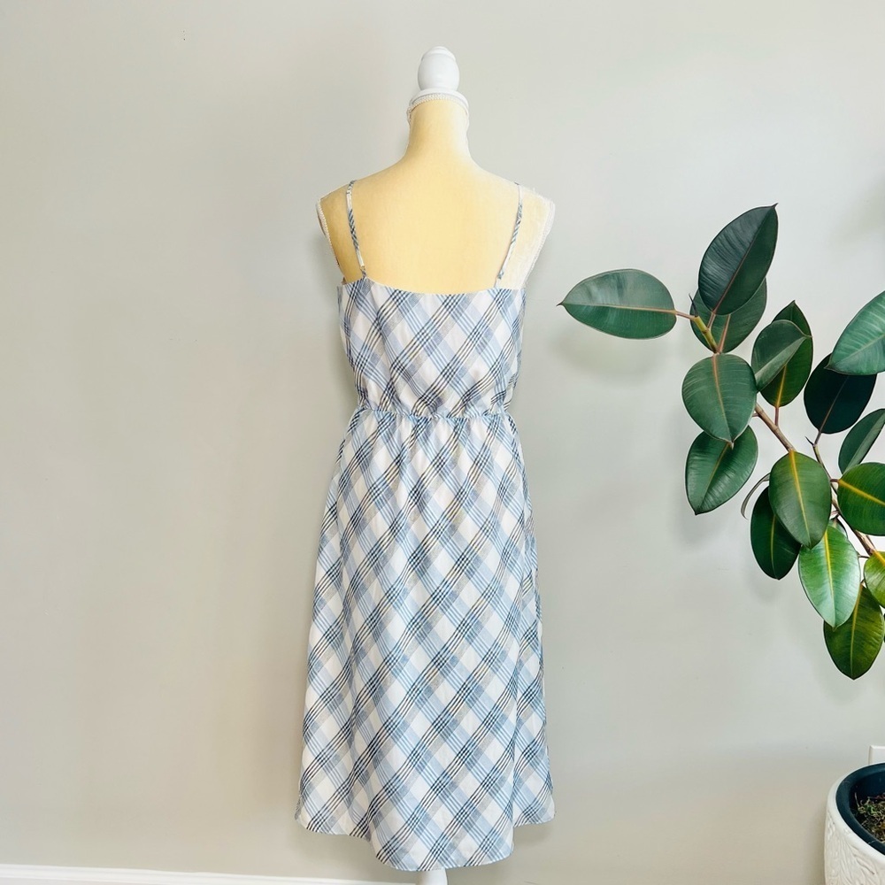 Joie Abiah Plaid Silk Midi Dress - Picture 5 of 8